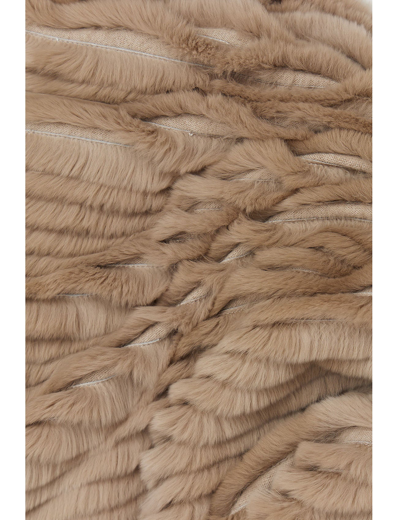 Felldecke auf Wolle - beige - 150x200cm