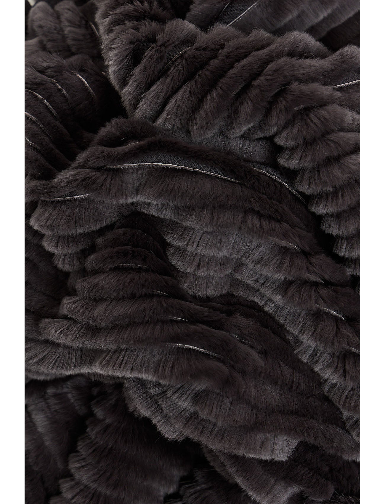 Felldecke auf Wolle - basalt grau - 150x200cm
