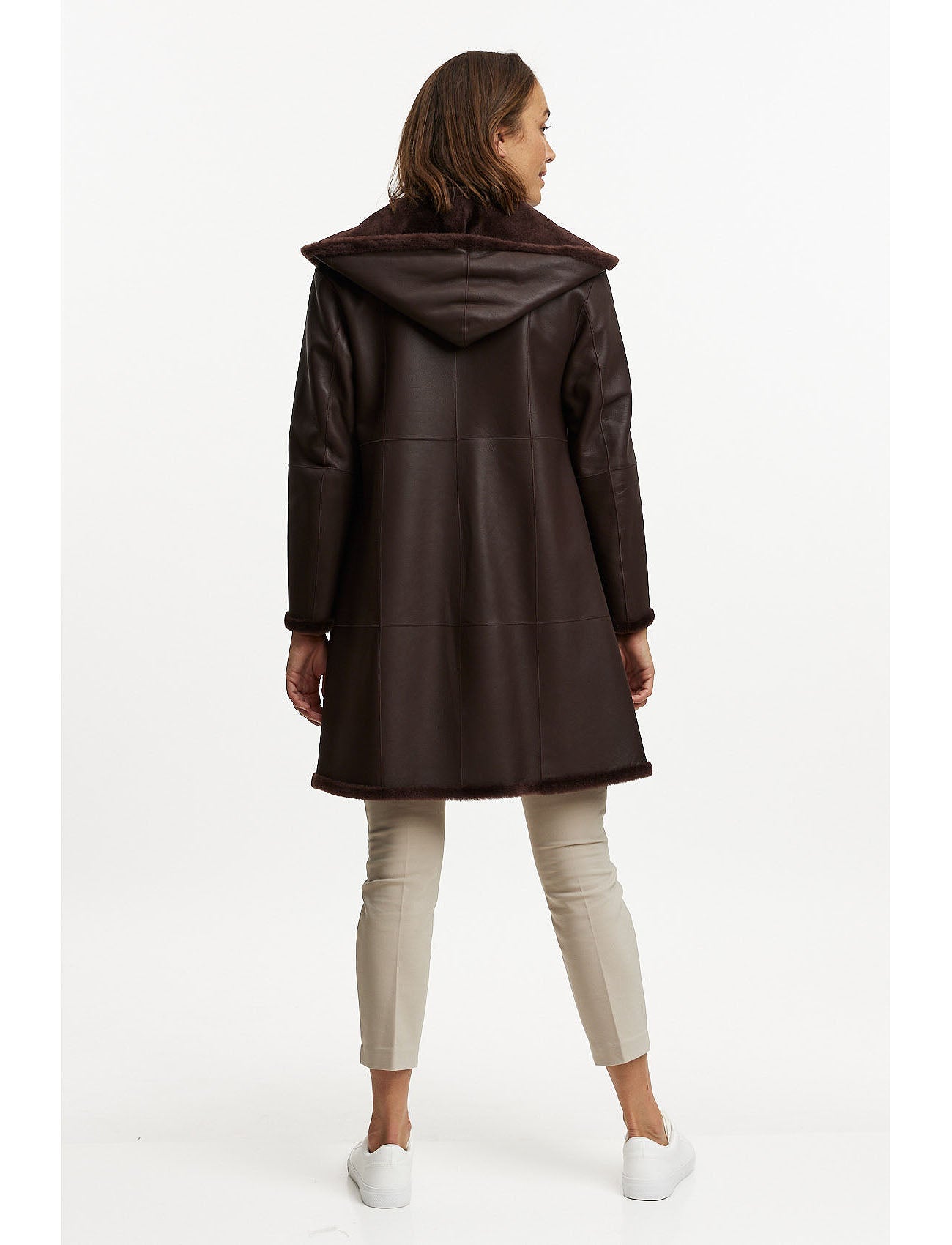 Merino lambskin jacket reversible 2in1 - brown
