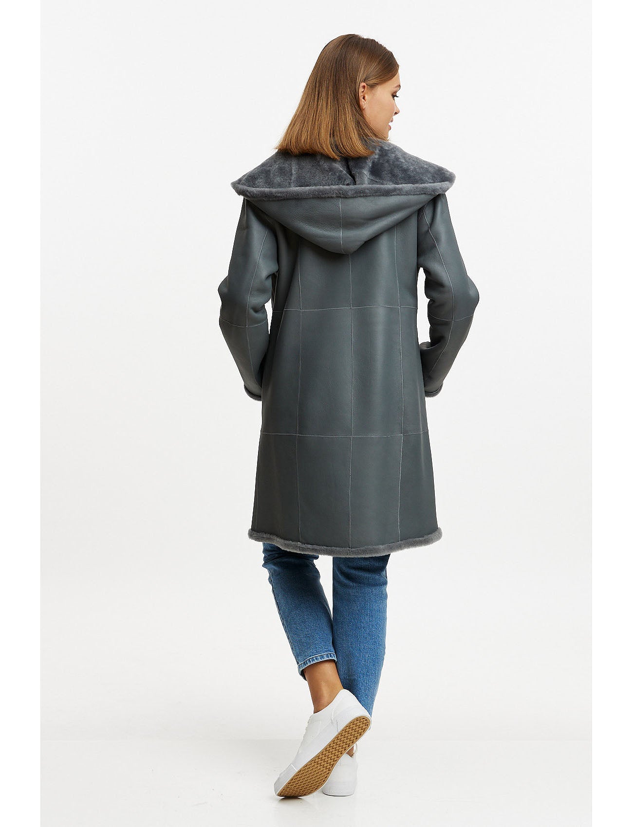 Merino lambskin jacket reversible 2in1 - grey