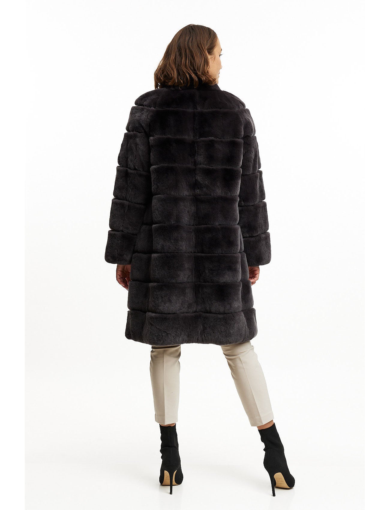 Fur jacket - basalt grey